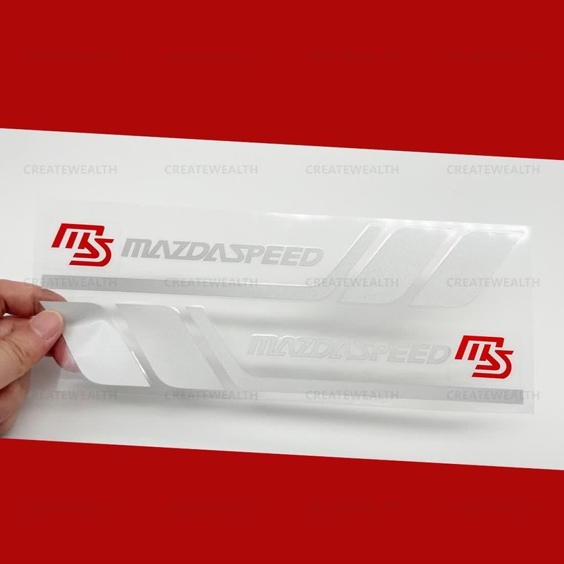 Mazda ms Fender Emblem Door Sticker Body Rear Side Glass