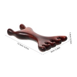 TOVINANNA Small Wooden Face Comb Tool Multi Use Gua for Facial Acupuncture Scalp Relaxation for Professional Use