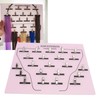 Wig Extension Holder Board Acrylic 22 Stainless Steel Clips Hair