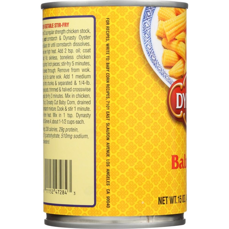 Dynasty Cut Baby Corn 15 Oz (Pack of 3)