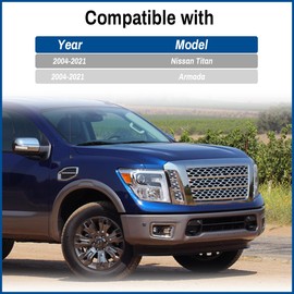 GTOWNWORKS 85MM Wheel Center Cap for Nissan Titan Armada 2004-2021 Rim Hubcap Replacement Covers, 4 PCS, Black, OD: 3.34In, ID: 3.07in