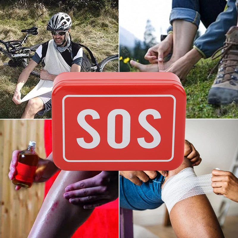 SOS Case, SOS Lifesaving Stainless Steel Container for Survival Kit