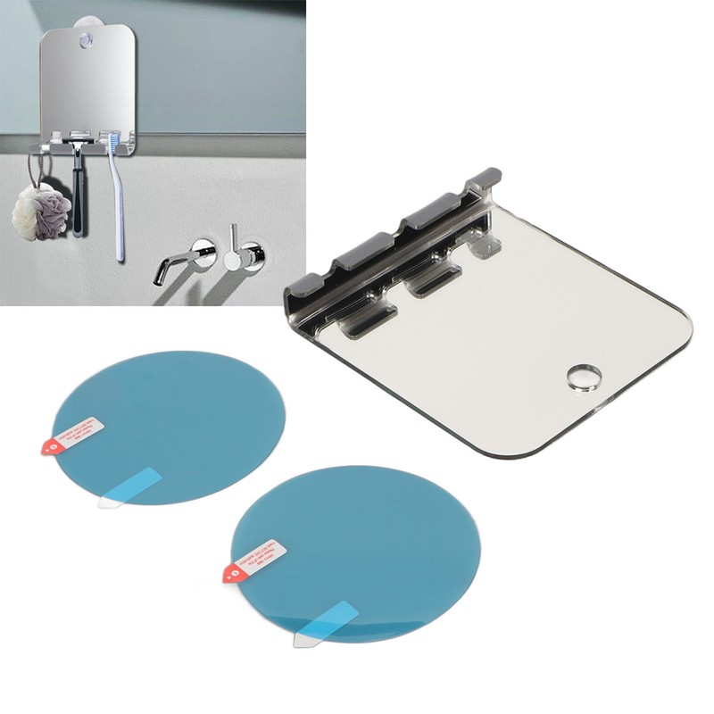 Anti Fog Shower Mirror Fogless Bathroom Shave Mirror Acrylic Shatterproof