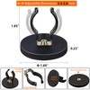 MUTUACTOR Magnetic Hooks,2Pack Non-Slip Magnetic Mount Heavy Duty Hooks for