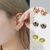 Coach F54516 Women's Earrings, Accessories, Open Circle, Rhinestone, Outlet, rose