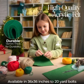 FabricLA Craft Felt Fabric Rolls - 6 Pieces Felt Sheets | 12" X 18" Inches Assorted Colors | Non-Woven Soft Acrylic Felt for DIY Crafts, Sewing, and Patchwork - Imperial Yellows