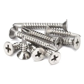 ANSIEDIO M4.8 Self Drilling Screws Countersunk Screws Phillips Screws Countersunk Self Drilling Metal Screws M4.8 x 32 mm Pack of 20