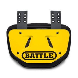 Battle Sports - Placa trasera de fútbol - Protector de espalda inferior con espuma contorneada para protección de alto impacto para jóvenes, niños y adultos (amarillo, adulto)