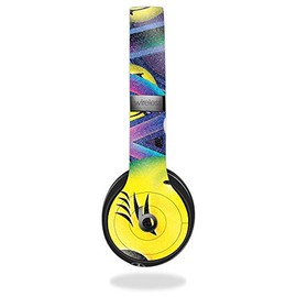 MightySkins Glossy Glitter Skin for Beats Solo 3 Wireless - Peace Smile | Protective, Durable High-Gloss Glitter Finish | Easy to Apply, Remove, and Change Styles | Made in The USA