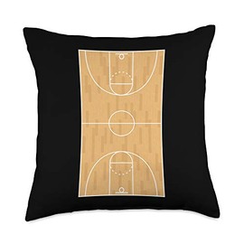 Basketball Court Layout Cool Sports Lover Gift Throw Pillow