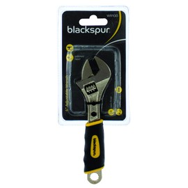 1x Yellow 15cm Forged Steel Adjustable Wrench - Universal Adjustable Wheel Nut Pipe Spanner Car Tool - by Blackspur
