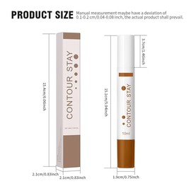 Liquid Contour - Maquillaje bronceador de larga duración, fórmula ligera mezclable vegana y libre de crueldad animal con aplicador de esponja integrad