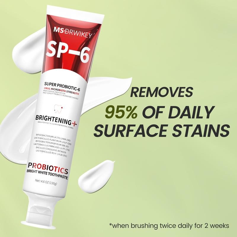 MSDRWIKEY SP-6 Probiotic Fresh Breath Toothpaste Set - 130g x