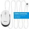 Macally Silent USB Mouse Wired for Mac/Pc, Compact Design, Optical