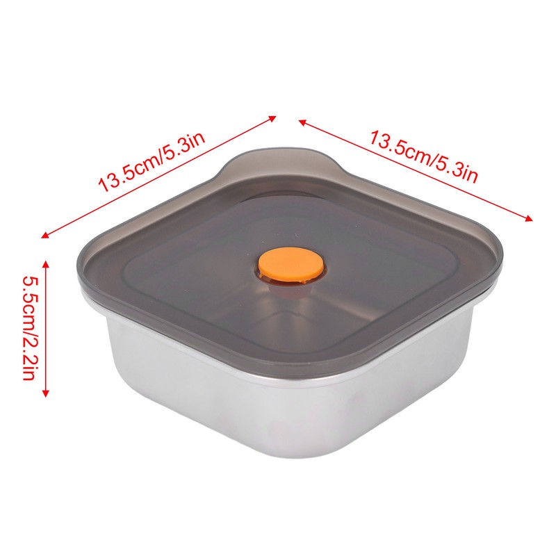 316 Stainless Steel Food Storage Container Vacuum Sealed Metal Food