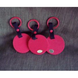 Unbranded KEY RING CHAIN SET OF 4PC ROUND FOAM RED-GREEN-YELL