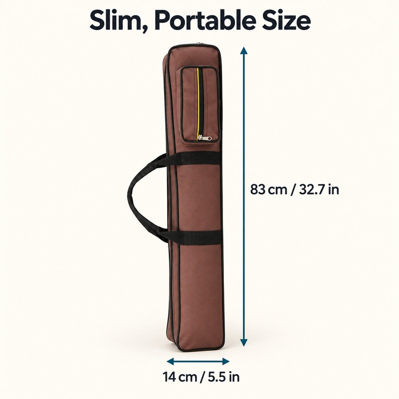 3x4 Soft Pool Cue Case for 1/2 Snooker Cues, Oxford