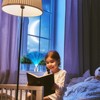 Relaxdays Fibreglass Lamp, Flowing Colour Changing, LED Retro Lamp, Mood