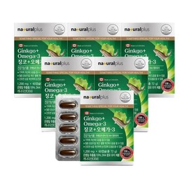 Ginkgo Omega 3 60 capsules, 6 boxes (12 months supply), 60 tablets, 6 boxes / 징코 오메가3 60캡슐 6박스(12개월분), 60정, 6박스