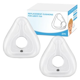 2 Packs Replacement Cushion for ResMed Airfit F20, Compatiable with Orignal Airfit F20 Frame & Elbow,Replacement Full Face CPAP Mask Cushion, Soft & Durable, Cover Nose and Mouth, Medium