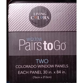 Living Colors Window Pairs To Go 30" x  84" Aegean Sage Green Panels New