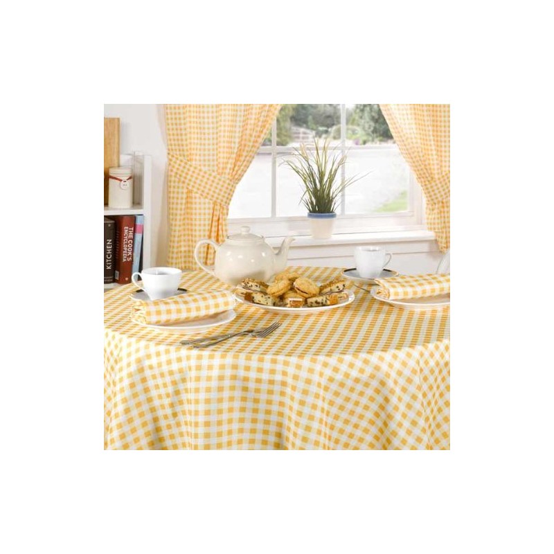 Molly Gingham Check Napkins, 4 Pack, Lemon