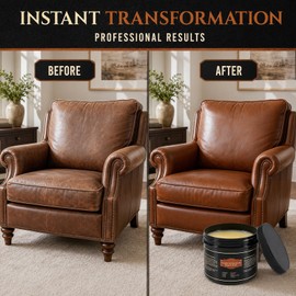 Leather Conditioner and Cleaner Balm for Couches, Car Seats, Boots and Bags