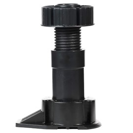 NEZART 4 Pack 4 Inch Furniture Risers - Bed Risers 4 Inch Heavy Duty with Non-Slip Pads, Supports 1000 Lbs for Sofa, Table, Chair & Couch - Black Plastic Leg Extenders (3.1 x 5.1 Inches)