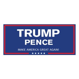 Wet Paint Printing + Design Trump Pence Blue Bumper Sticker Decal