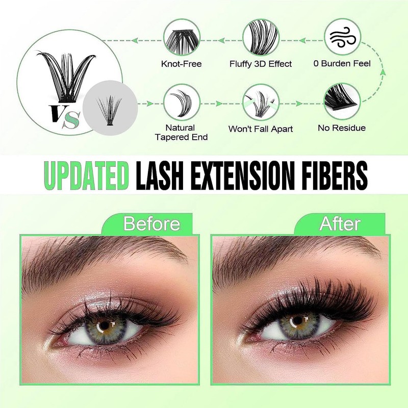 False Eyelashes 240pcs Mixed Tray 30&40D C Curl, Stunning &