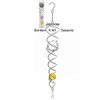32cm Stainless Steel Spiral Crystal Twister with Amber Crystal. Wind