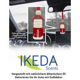Ikeda scents Auto Duft Lufterfrischer | Duftbaum Auto Aufh?nger Diffusor | Kaugummi Duft Parfm | Autoduft gegen Gerche | Innenraum Duftspender Automatisch im Taxi, Bro, Zuhause | Geschenke fr Frauen M?nner