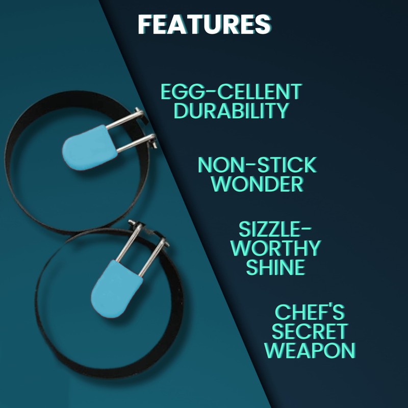 Egg Ring 2-Pack Stainless Steel Egg Rings with Anti-Scald Folding