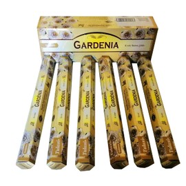 Gardenia Aromatic Incense Sticks - Natural Aromatherapy Incense Sticks - Box of 6 Packs of 20 Units - Long Lasting
