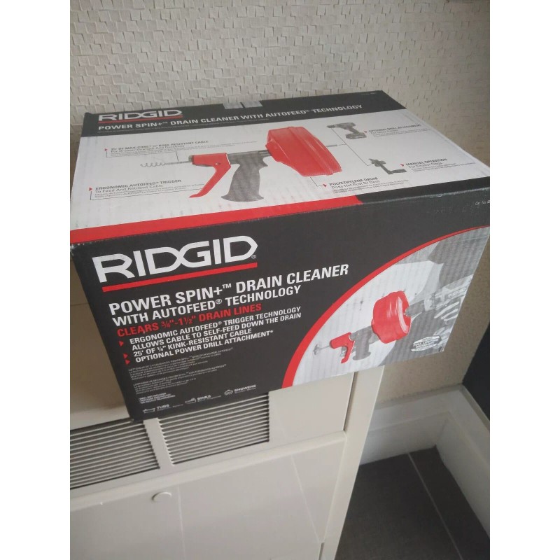 RIDGID Power Spin+ Drain Cleaner - Line Cap. Up to