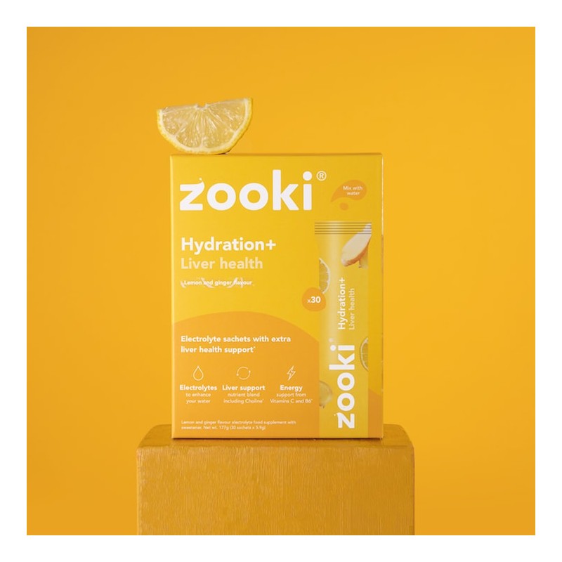Zooki Hydration+ Liver Health Lemon Ginger Flavour