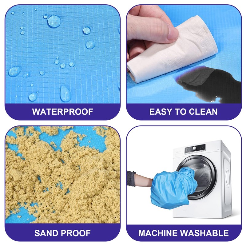 Ryvera Beach Blanket, Sand-Free, Outdoor Blanket, Ultralight Picnic Blanket, Waterproof,