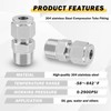 Metalwork 304 Stainless Steel Metric Compression Tube Fitting Male Connector