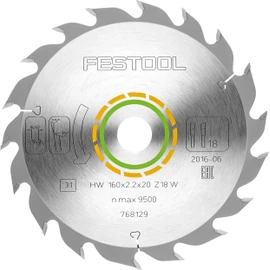 Festool 768129 Standard Saw Blade 160x2,2x20 W18 for TS, TSC 55