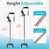 SILAIDESI Adjustable Walking Cane for Men & Women – 4-Pronged