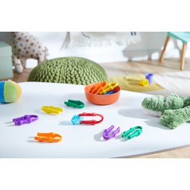 Learning Resources Gator Grabber Tweezers - 12 Pieces, Ages 2+ Fine Motor Tweezers for Kids, Toddler Learning Toys