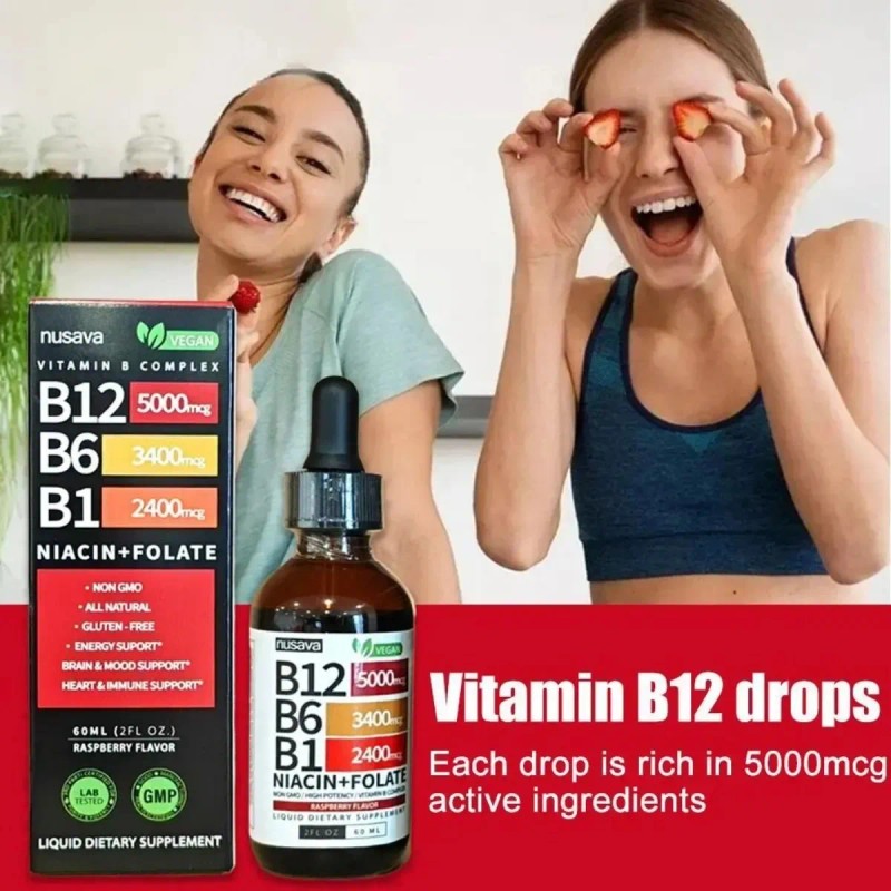 Nusava Vitamina B12,b6 Y B1 Gotas Líquidas,60ml
