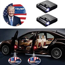 Trump for President 2024 Car Door LED Projector Light - Make America Great Again, Focus on American Greatness, America First Trade Policies, Second Amendment Rights, America’s Global Influence