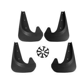 Universal Mudflaps Car Moulded Car's Hatchback Saloon Estate Front and Rear Mud Guards Including Fittings (Full Set)