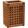 AquaTeak Grate Teak Waste Basket