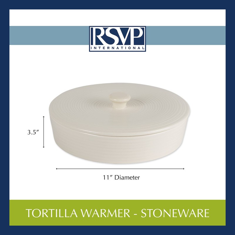 RSVP White 10" Tortilla Warmer