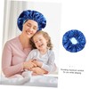 Healeved 2pcs Elegant Satin Sleep Hat for Women Elastic Hair