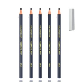 AWCCXMYM Eyebrows Pencil Microblading Eyebrow Pen Supplies Pull Cord Peel-off Brow Pencil Create Long-Lasting Clear Wild Eyebrows (5 Gray)