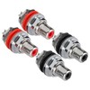 Monosaudio C401R 4Pcs RCA Socket Terminal Pure Copper Rhodium Plated