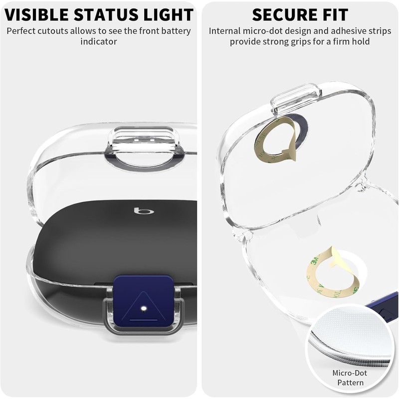 Clear Secure Lock Case Compatible with Beats Powerbeats Pro 2